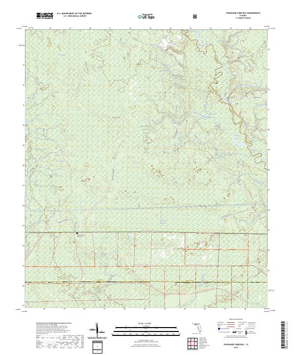 Thousand Yard Bay 2024 topographic map thumbnail