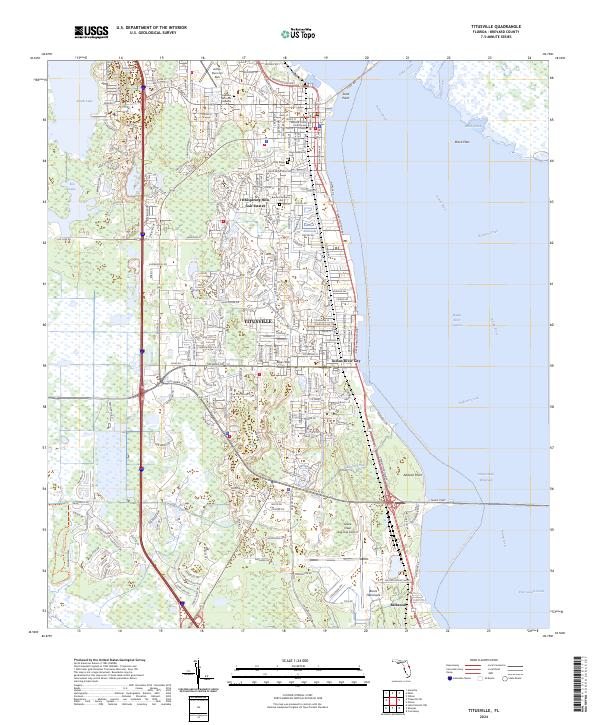 Titusville 2024 topographic map thumbnail