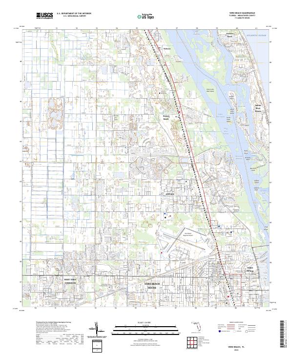 Vero Beach 2024 topographic map thumbnail