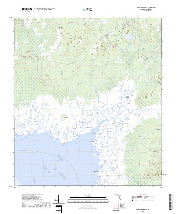 Waccasassa Bay 2024 topographic map thumbnail