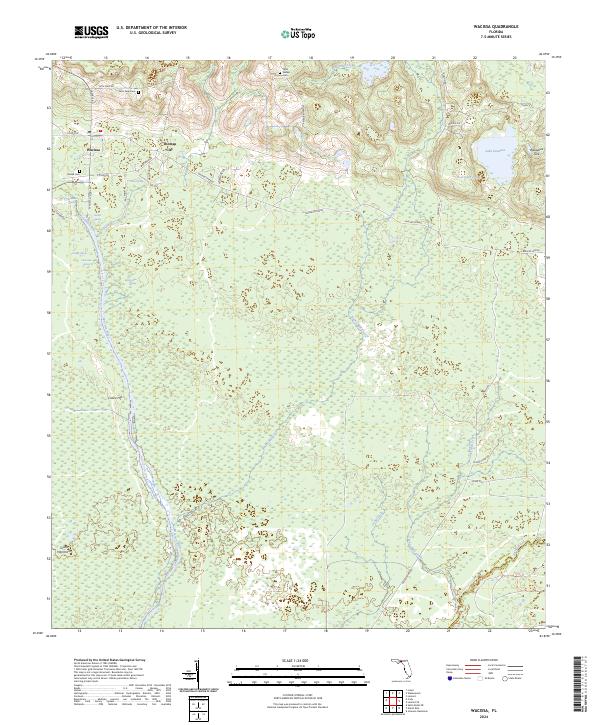 Wacissa 2024 topographic map thumbnail