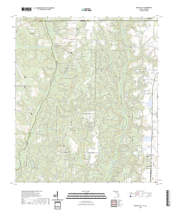 Walnut Hill 2024 topographic map thumbnail