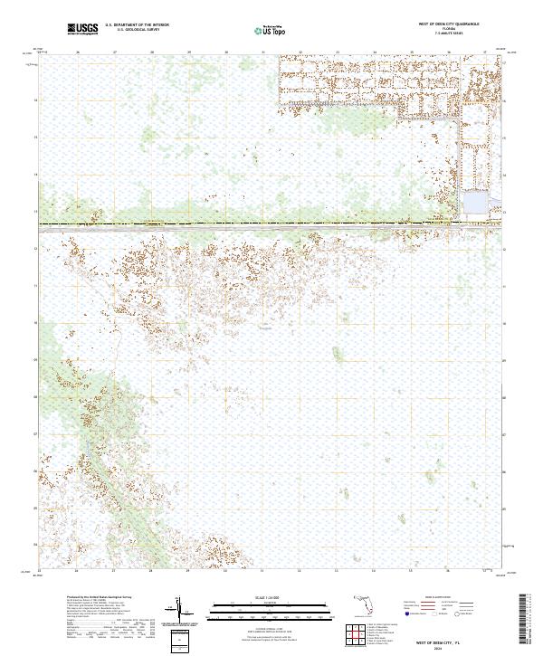 West of Deem City topographic map thumbnail