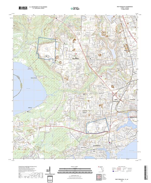 West Pensacola topographic map thumbnail