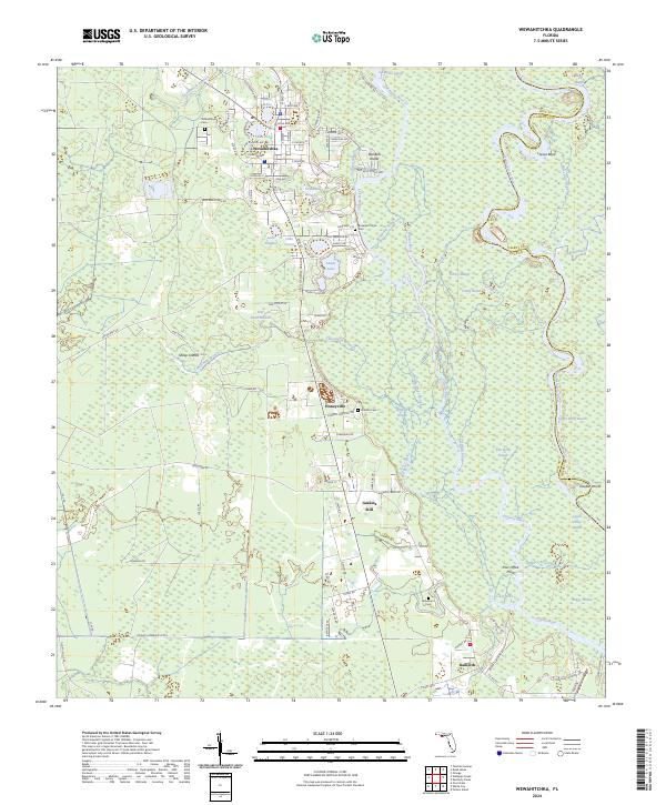 Wewahitchka 2024 topographic map thumbnail