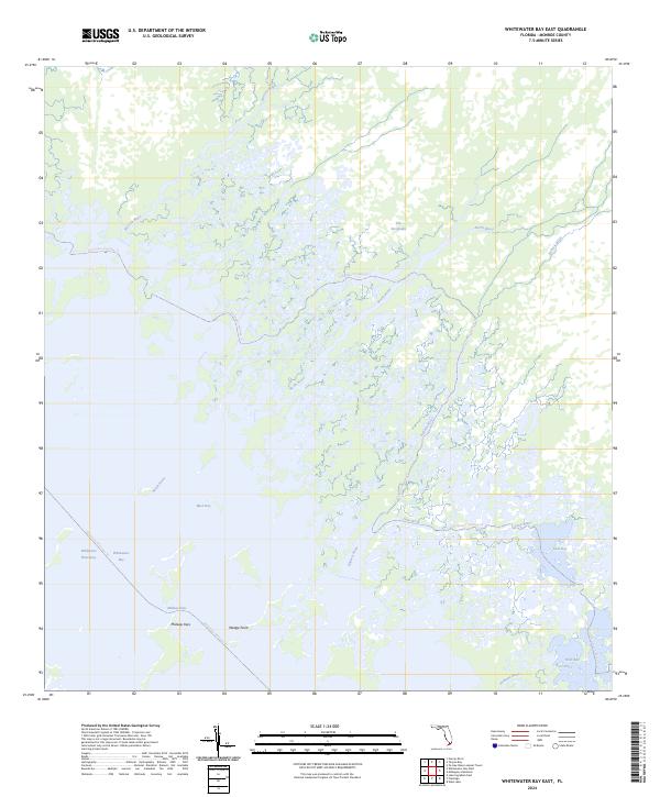 Whitewater Bay East topographic map thumbnail