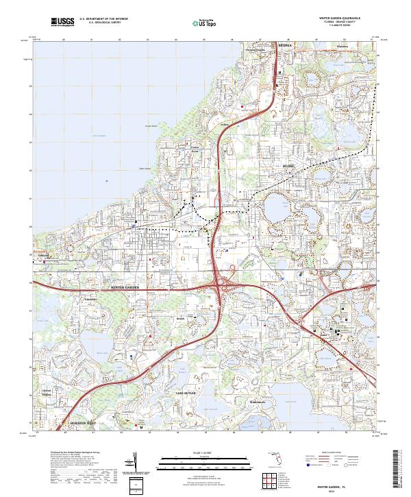 Winter Garden 2024 topographic map thumbnail