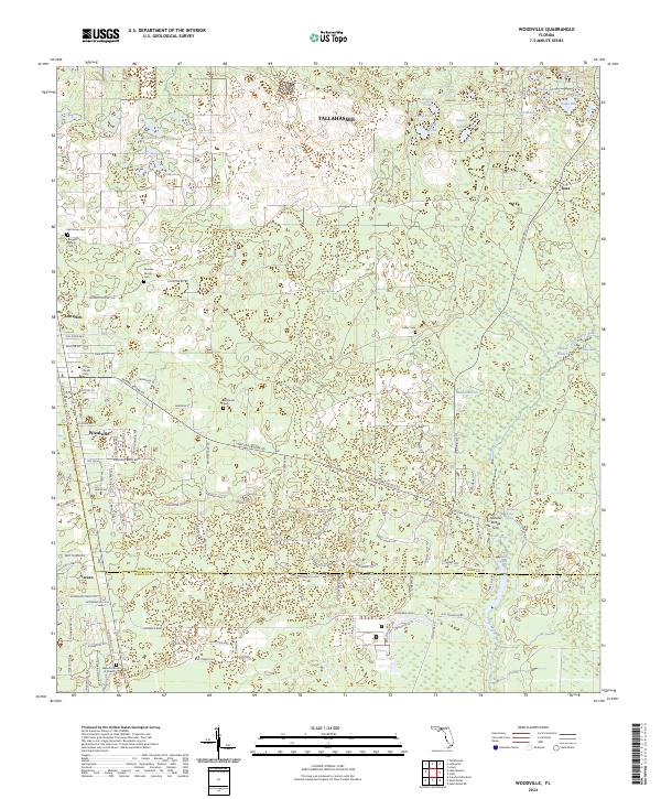 Woodville 2024 topographic map thumbnail