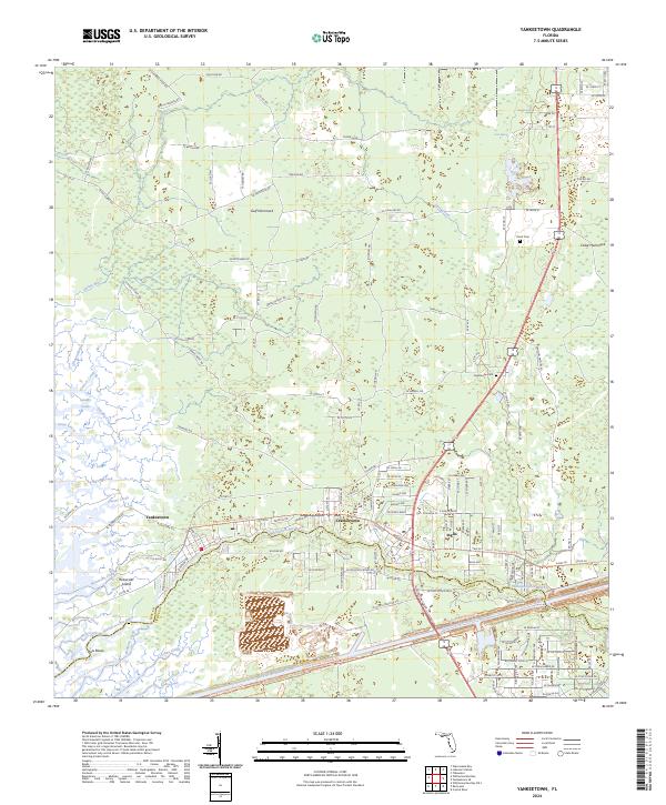 Yankeetown 2024 topographic map thumbnail
