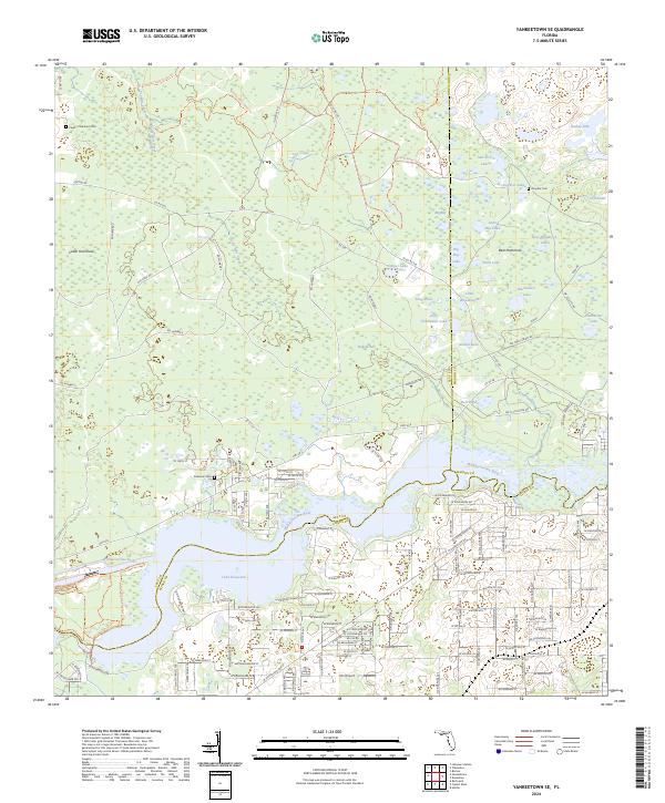 Yankeetown SE 2024 topographic map thumbnail