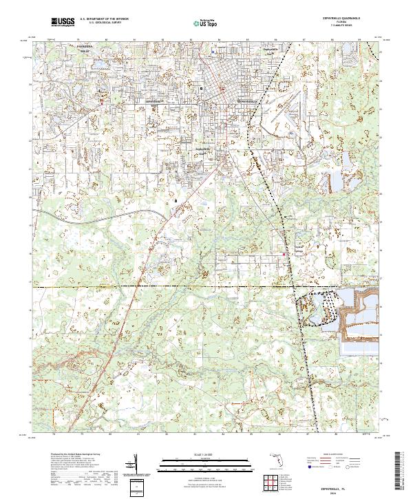 Zephyrhills 2024 topographic map thumbnail