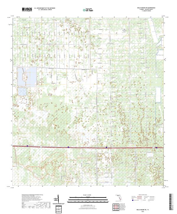 Belle Meade NE topographic map thumbnail