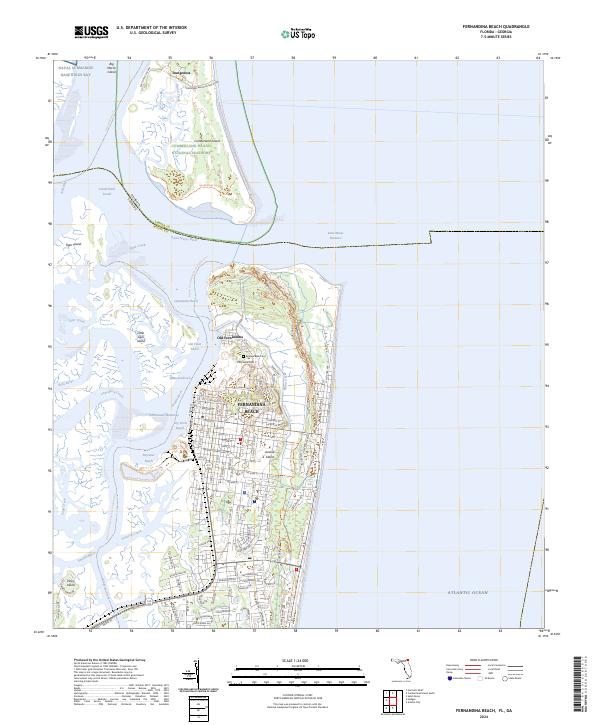 Fernandina Beach topographic map thumbnail