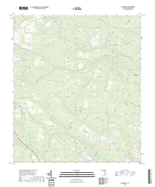 Hilliard NE topographic map thumbnail