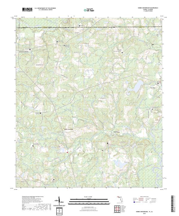 Hobbs Crossroads topographic map thumbnail