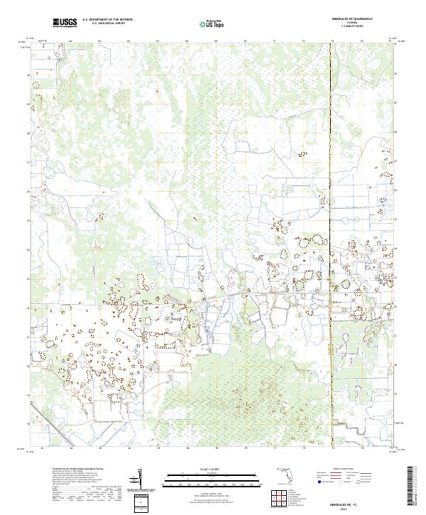 Immokalee NE topographic map thumbnail
