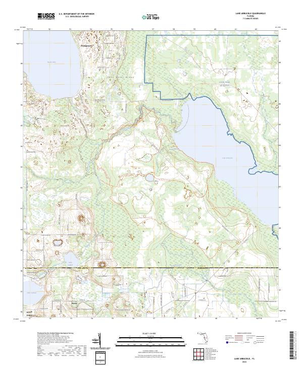 Lake Arbuckle topographic map thumbnail