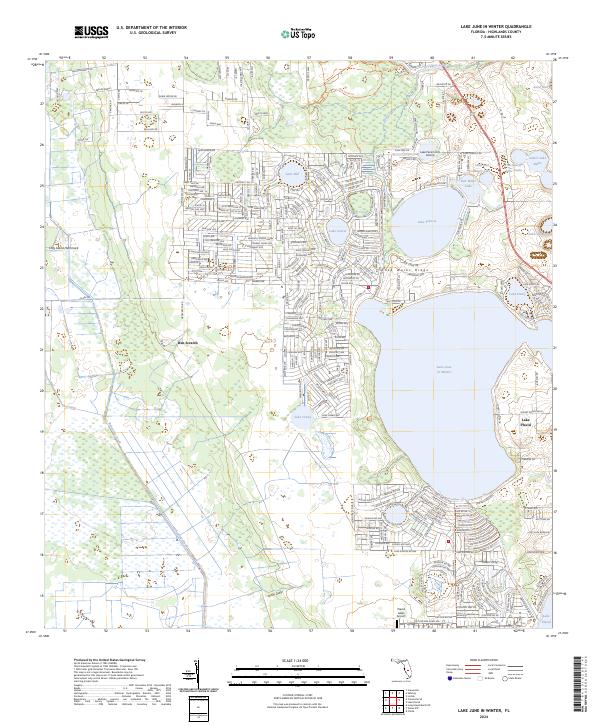 Lake June In Winter topographic map thumbnail