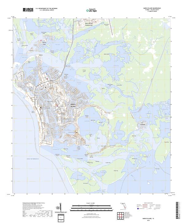 Marco Island 2024 topographic map thumbnail