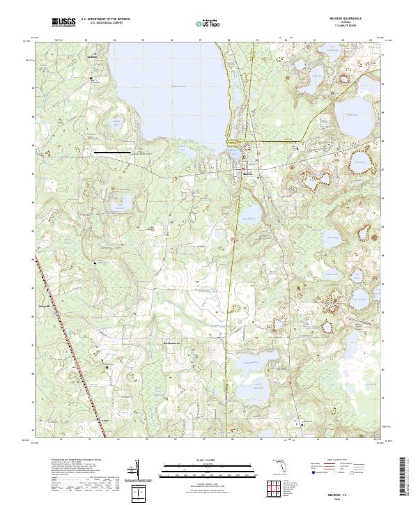 Melrose topographic map thumbnail