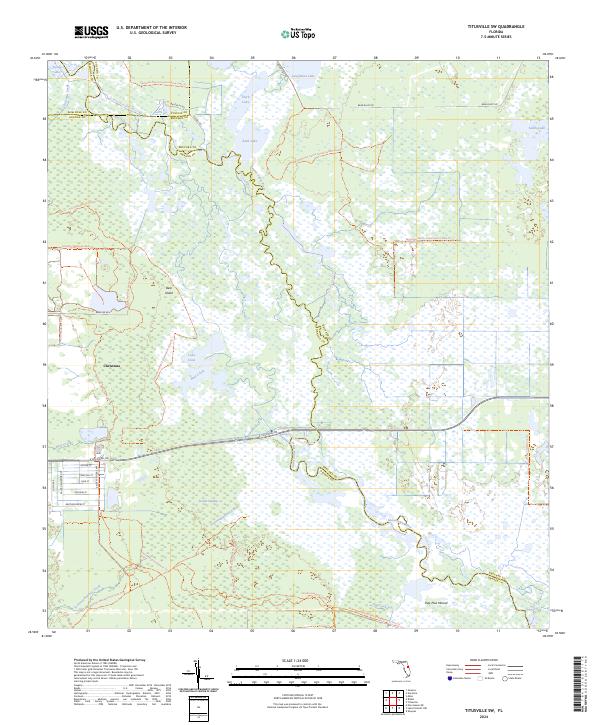 Titusville SW topographic map thumbnail