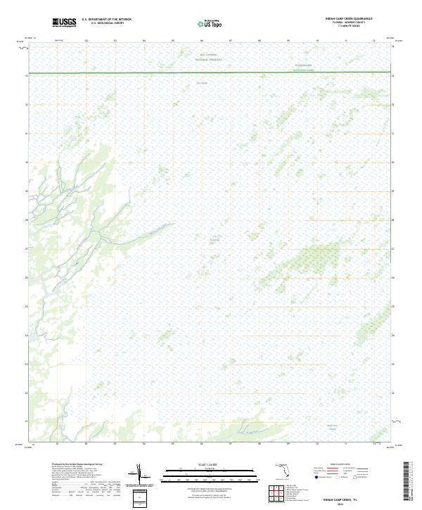 Indian Camp Creek topographic map thumbnail