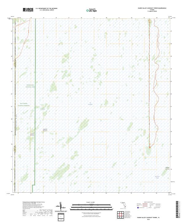 Shark Valley Lookout Tower topographic map thumbnail