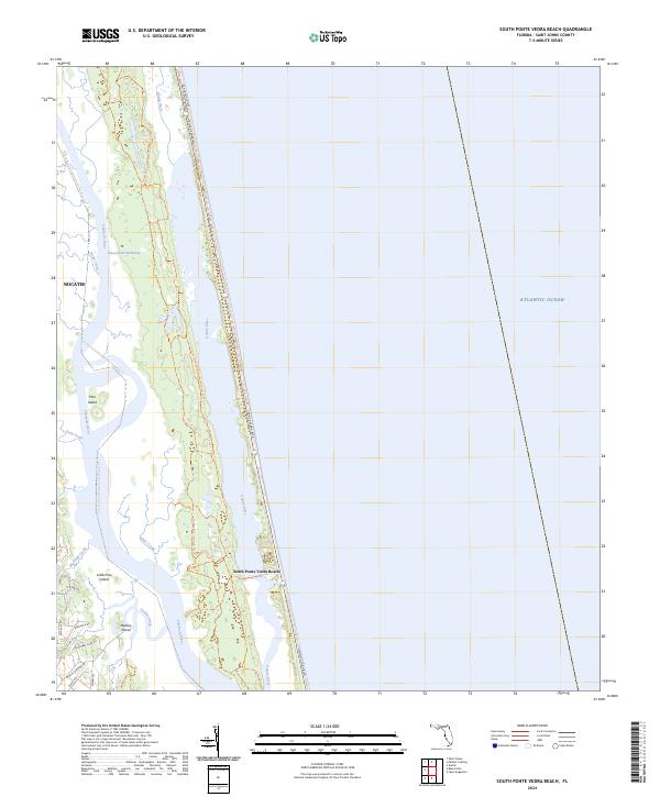 South Ponte Vedra Beach topographic map thumbnail