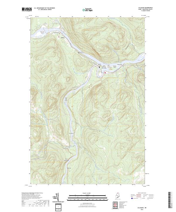 Allagash topographic map thumbnail