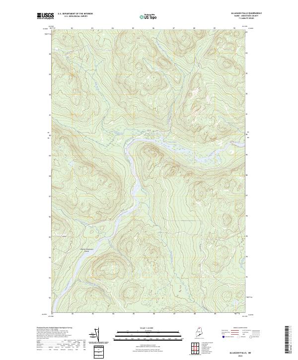 Allagash Falls topographic map thumbnail
