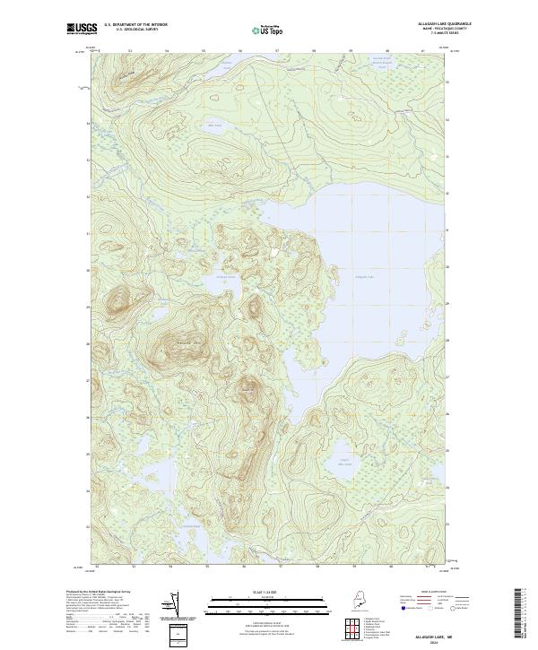 Allagash Lake topographic map thumbnail