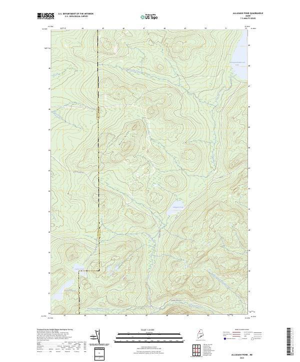 Allagash Pond topographic map thumbnail
