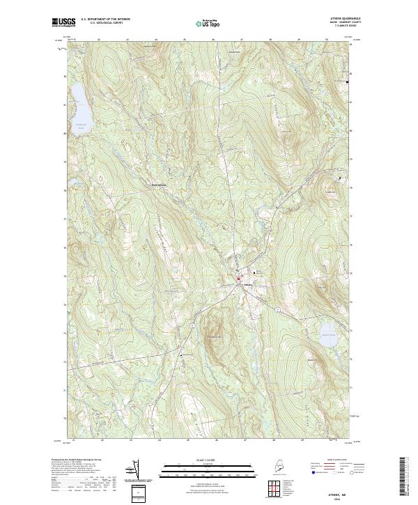 Athens topographic map thumbnail