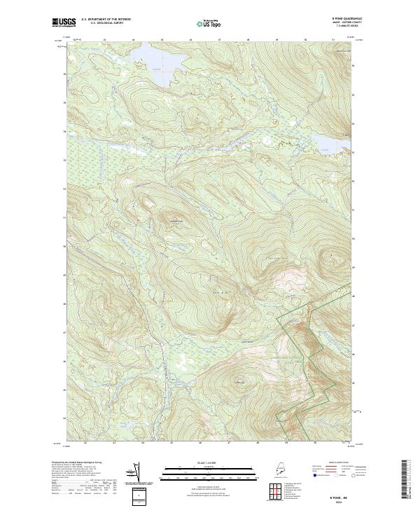 B Pond topographic map thumbnail
