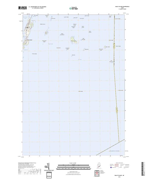 Bailey Island topographic map thumbnail