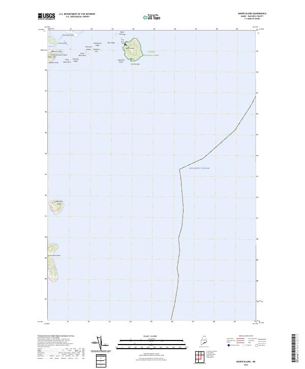 Baker Island topographic map thumbnail