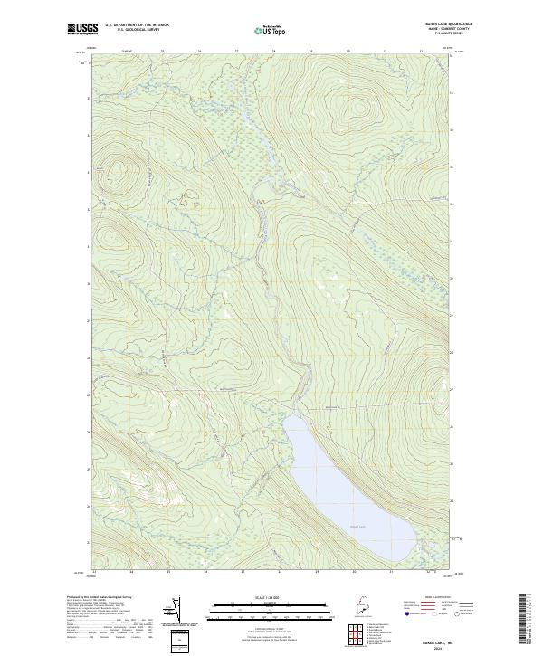 Baker Lake topographic map thumbnail