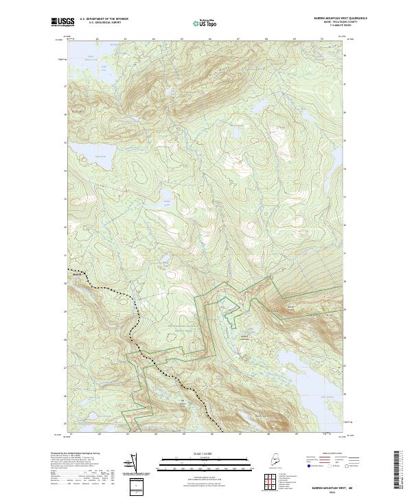 Barren Mountain West topographic map thumbnail