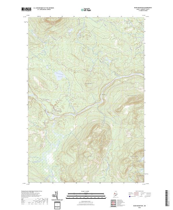 Basin Mountain topographic map thumbnail