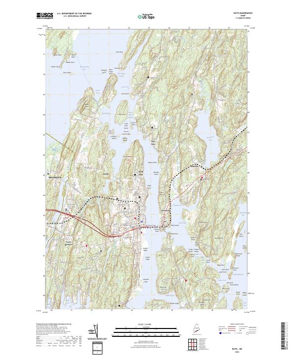 Bath topographic map thumbnail