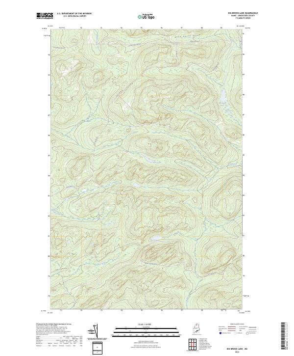 Big Brook Lake topographic map thumbnail