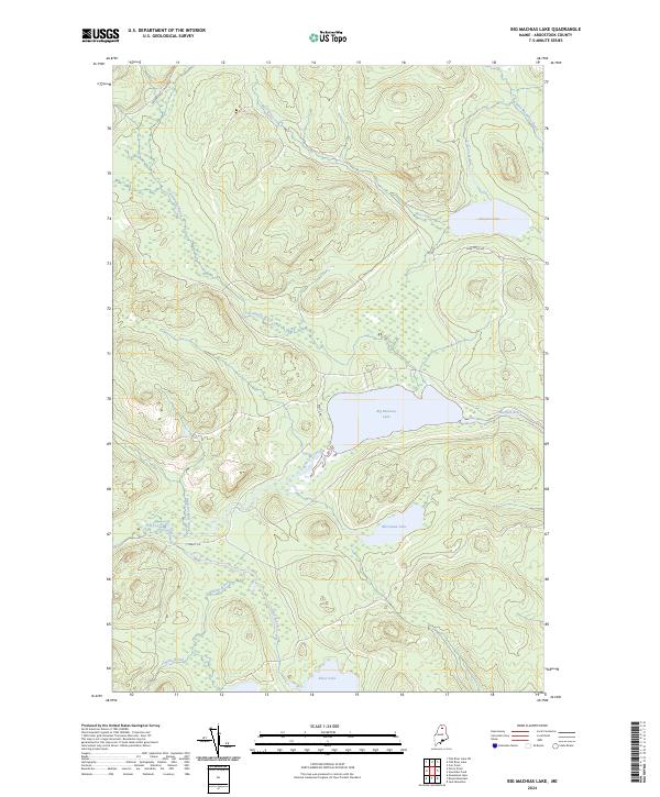 Big Machias Lake topographic map thumbnail
