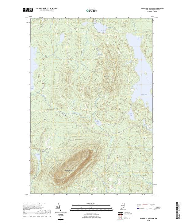 Big Spencer Mountain topographic map thumbnail