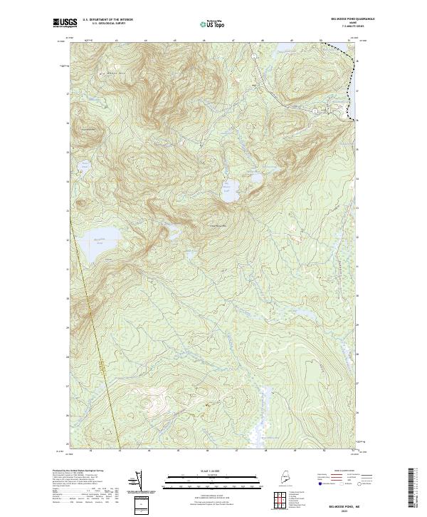 Big Moose Pond 2023 topographic map thumbnail