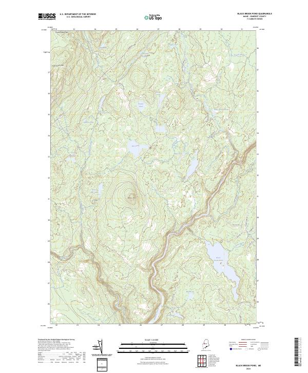 Black Brook Pond topographic map thumbnail