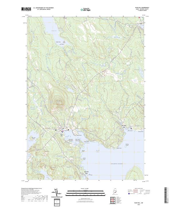 Blue Hill topographic map thumbnail