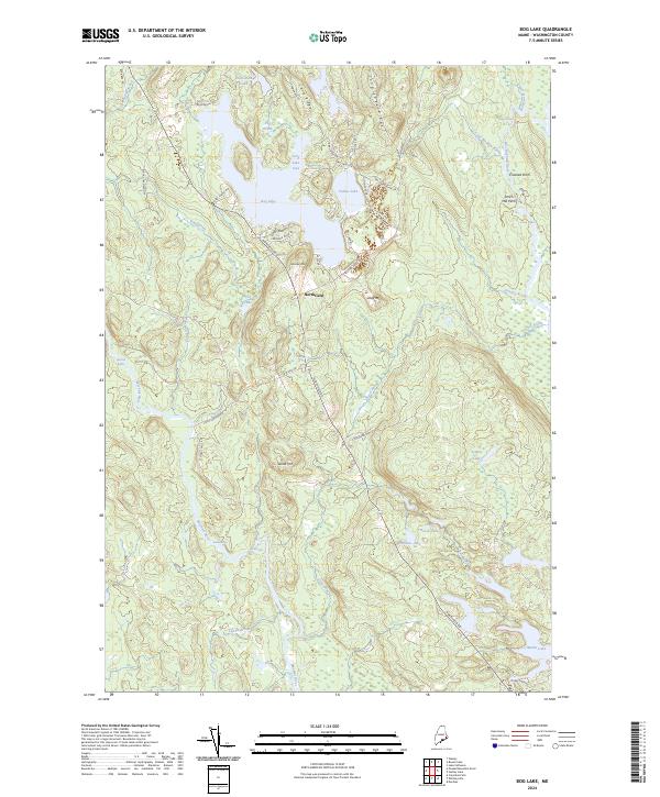 Bog Lake topographic map thumbnail