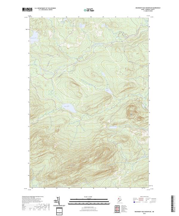 Boundary Bald Mountain topographic map thumbnail