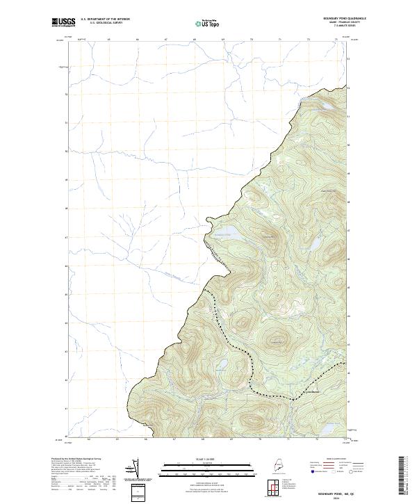 Boundary Pond topographic map thumbnail