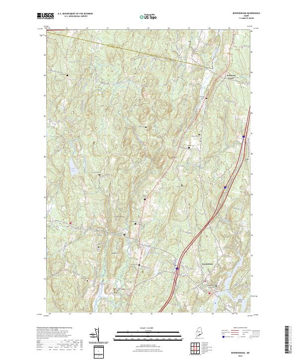 Bowdoinham topographic map thumbnail